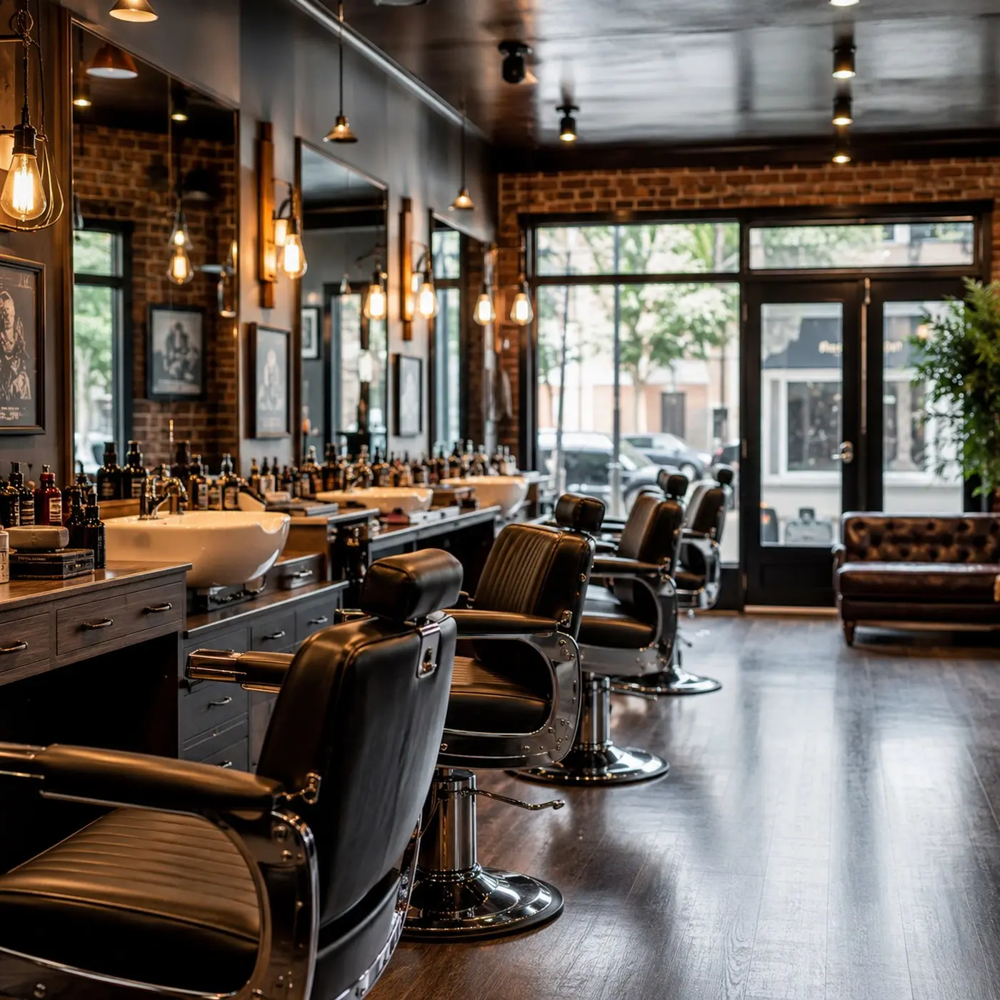 Lineage Barbershop interior