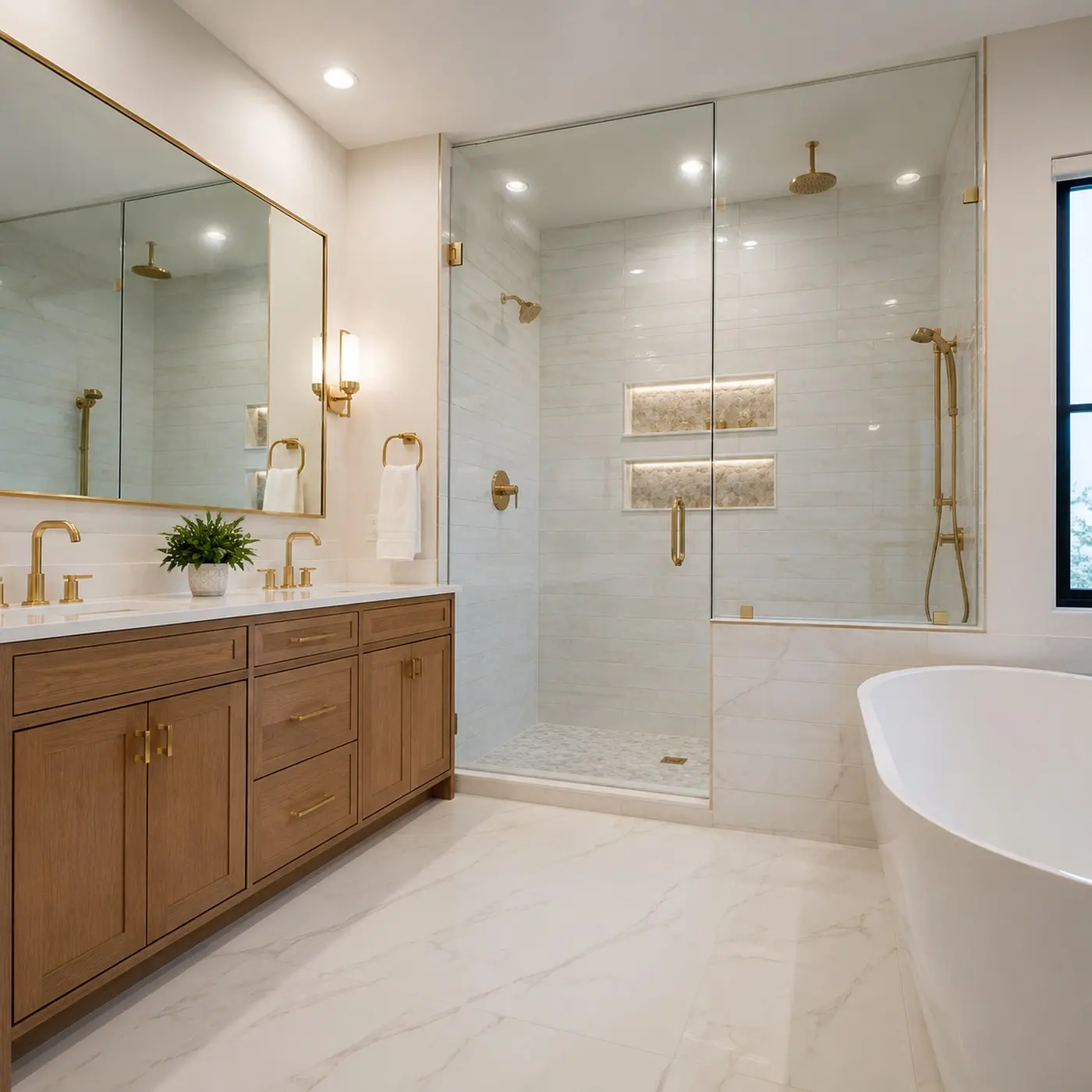 Bathroom remodel with tile