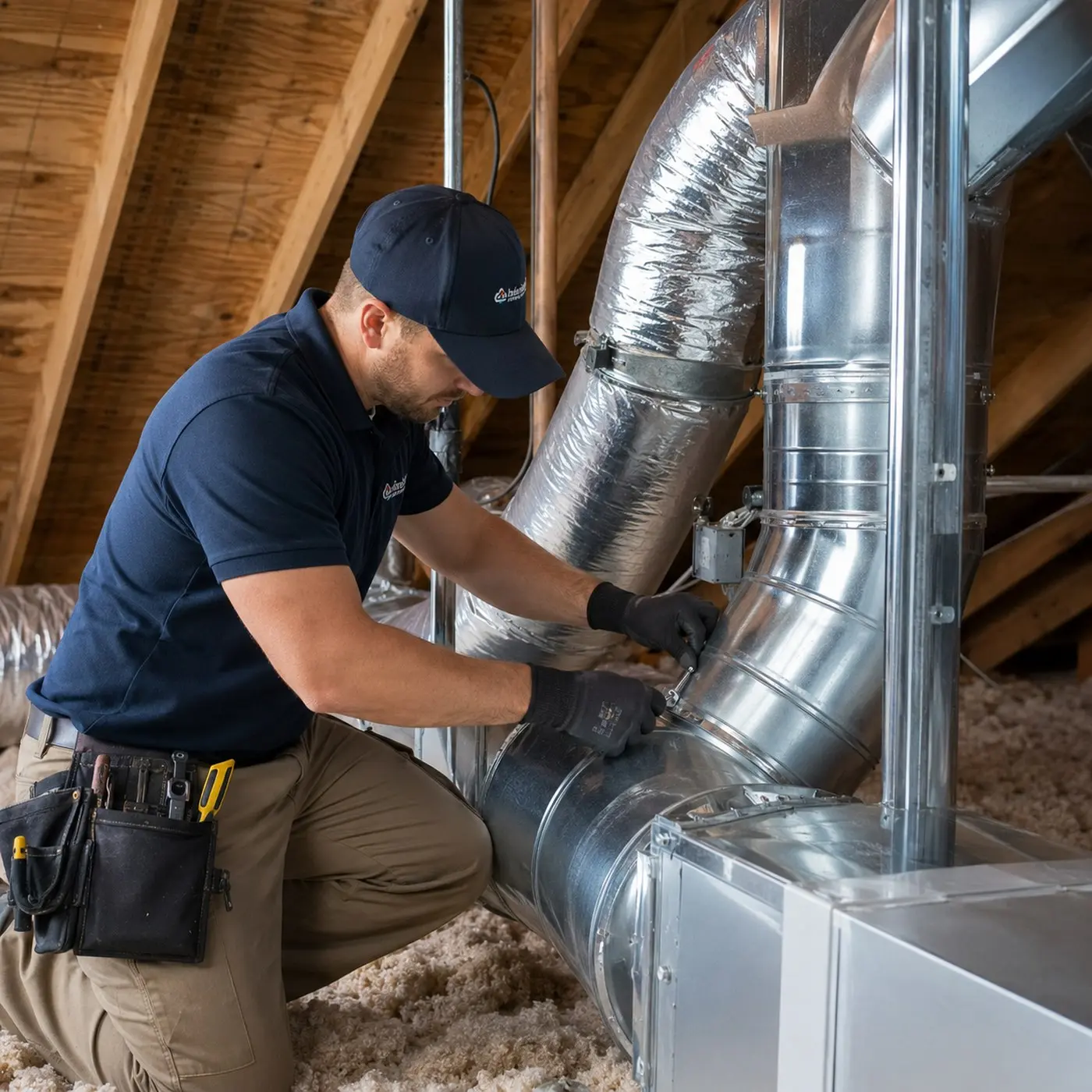 HVAC ductwork and air distribution system